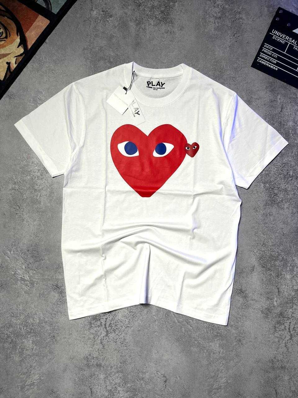 Оверсайз Футболка PLAY Comme des garcons(Heart) з бірками