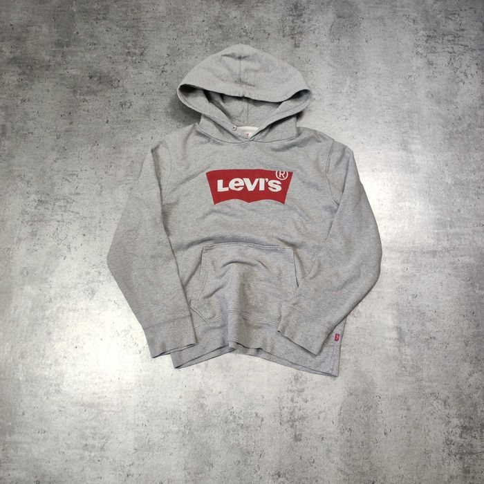 MĘSKA Bluza Klasyczna Bawełna duże Logo Levis Hoodie z Kapturem LEVIS