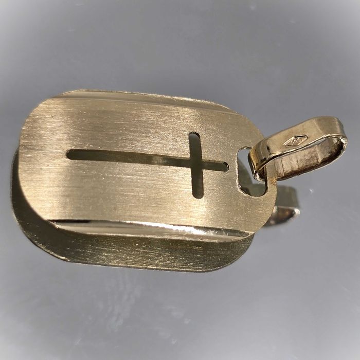 NOWY Złoty Medalik Z Krzyżykiem Próba 585 14K Waga 0,78g Długość 2,2cm