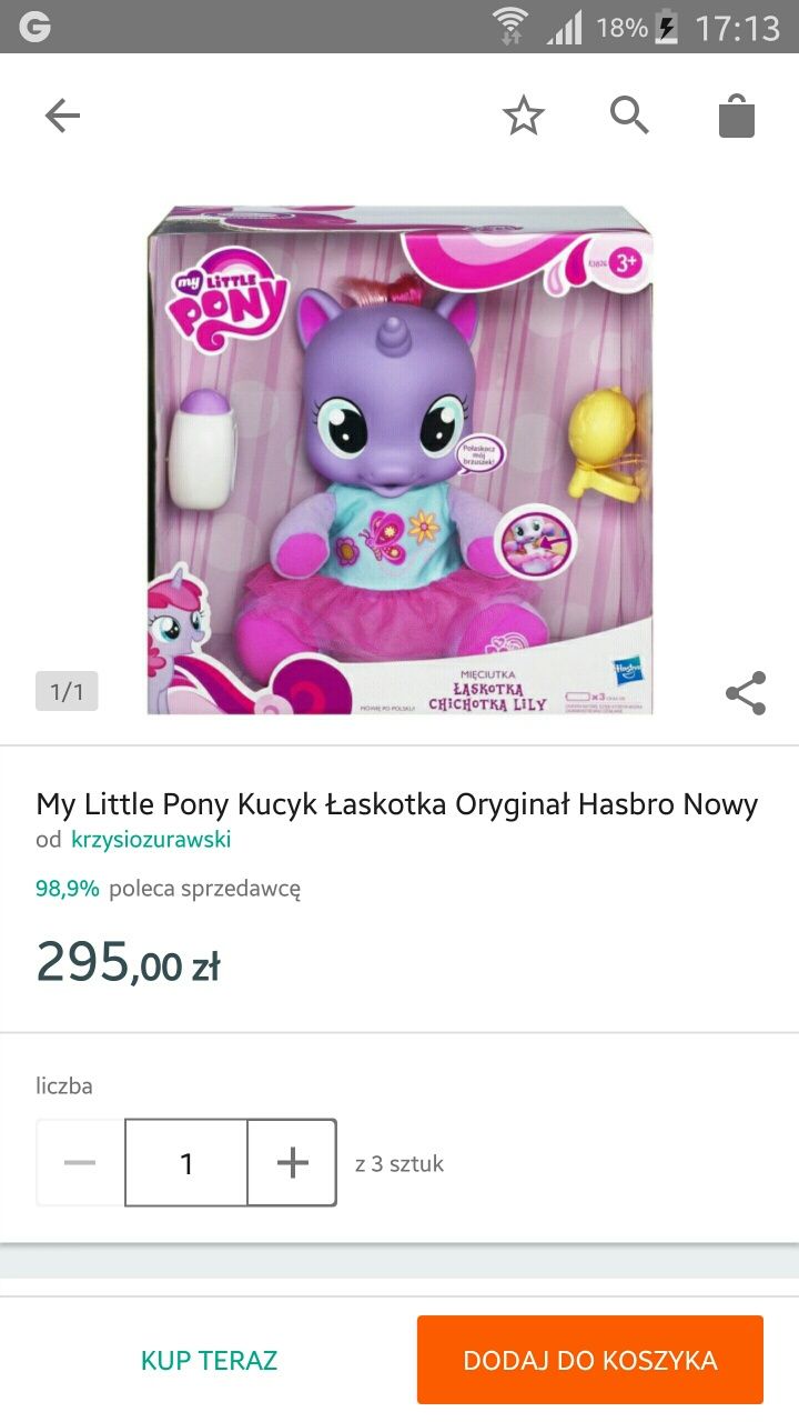 My Little Pony, kucyk łaskotka!! Wysylka w cenie.