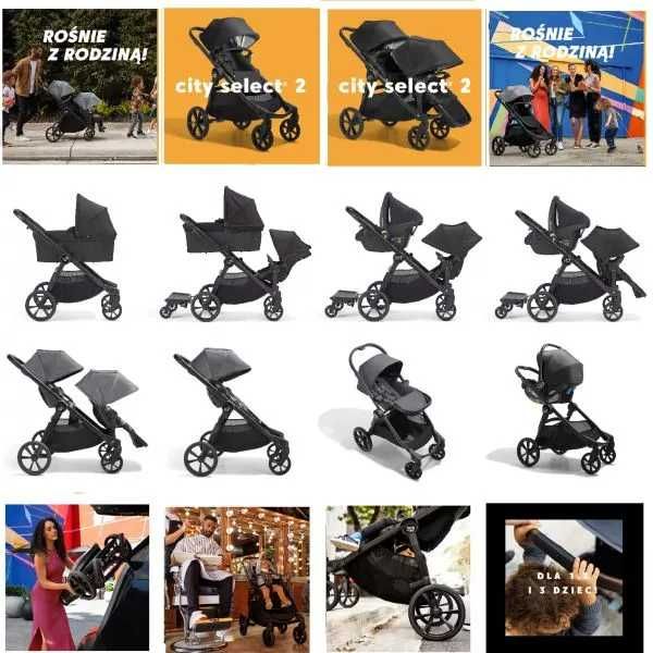 Wózek rok po roku Baby Jogger City Select 2 gondola + 2 x spacerówka