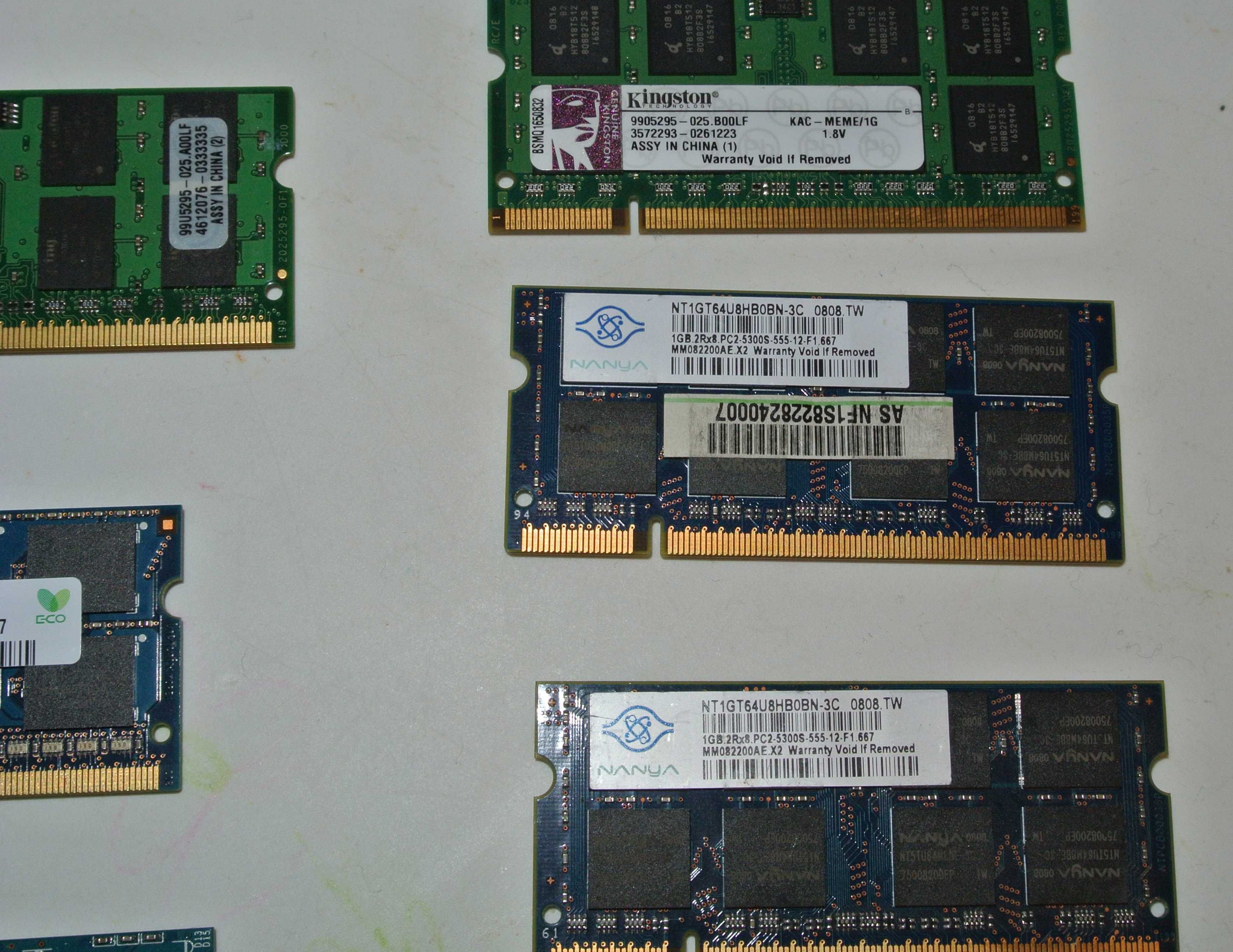 Pamięć ram ddr3 ddr2 4GB 2GB 1GB 1600MHz 1333Mhz Laptop laptopowe