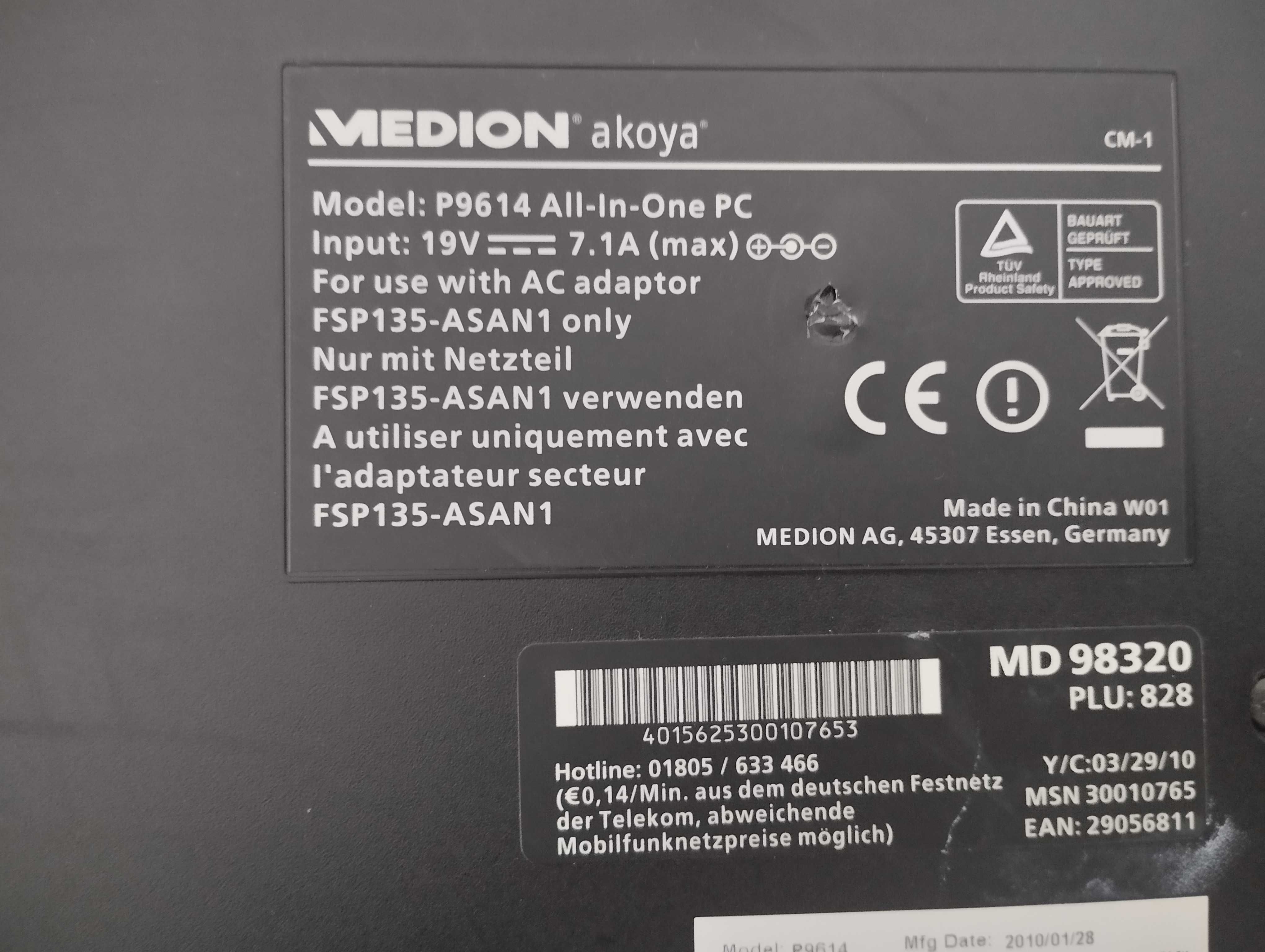 PC Medion Akoya P9614 All-In-One