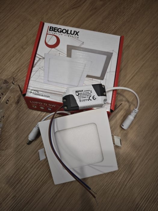 20 Focos embutir teto quadrado 100x100 begolux 4000k