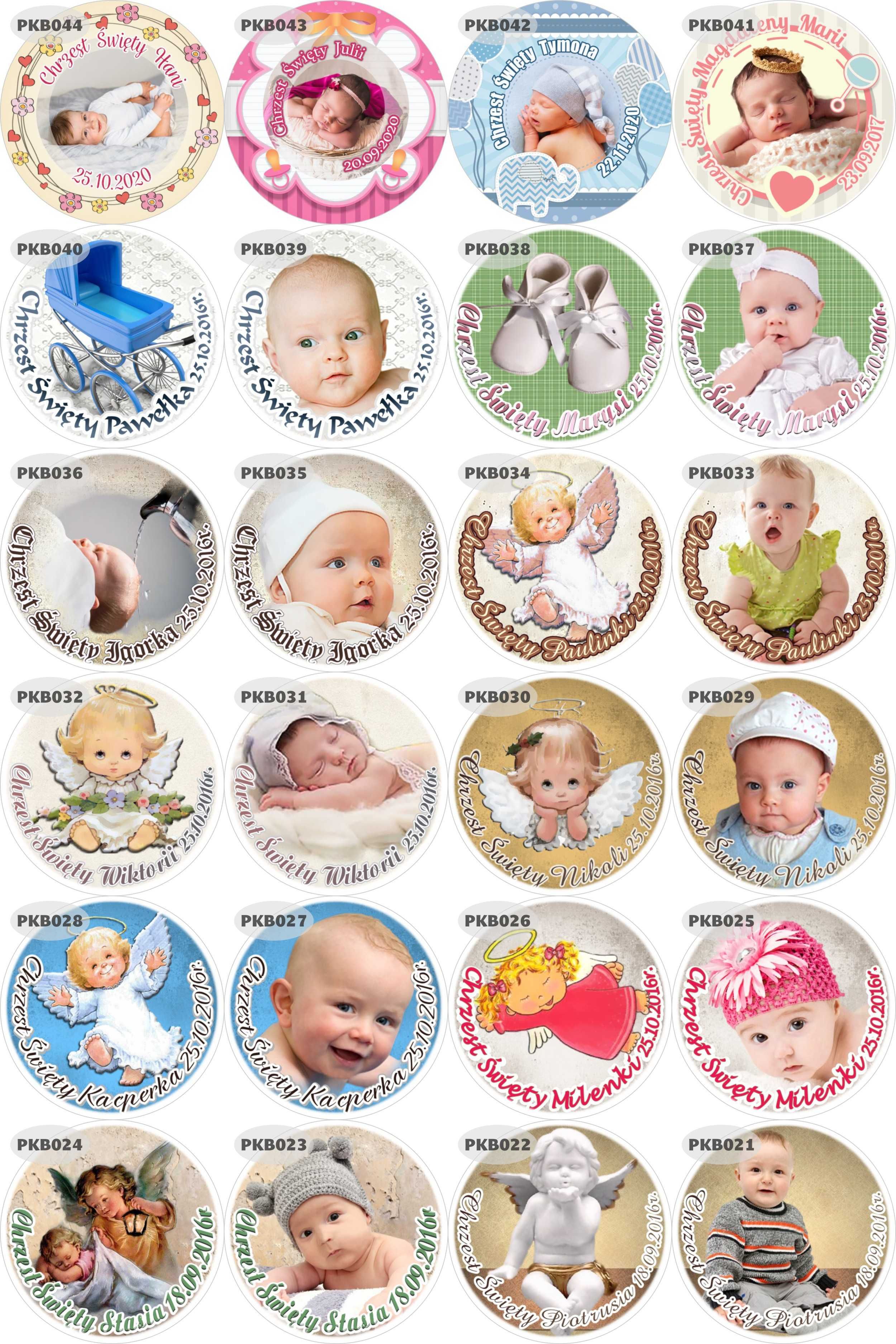 Lizaki personalizowane KOMUNIA chrzest 100szt