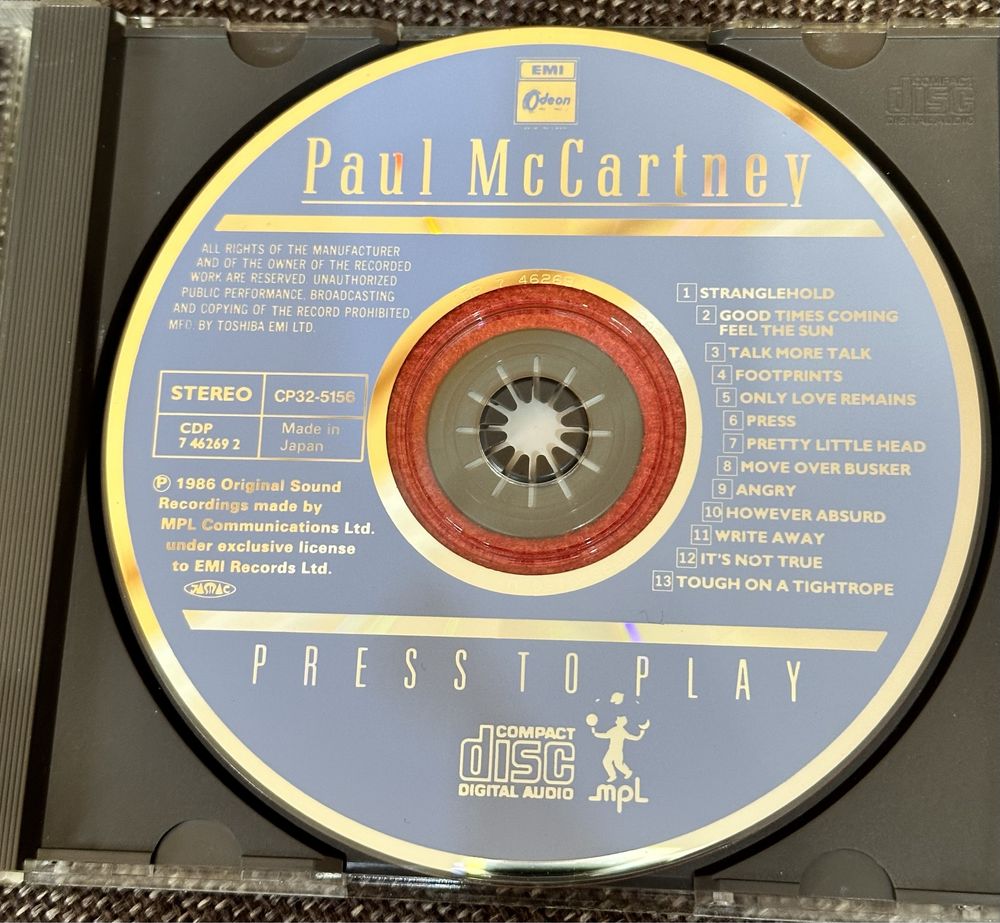 Paul McCartney - Press To Play CD original Japan 1986 rare