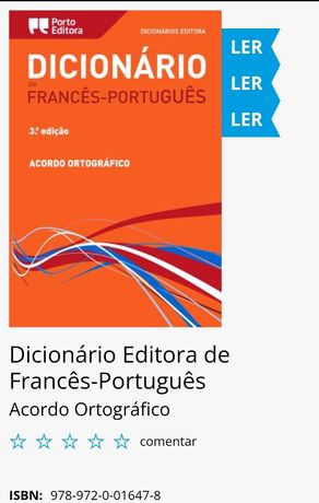 Dicionário francês português porto editora