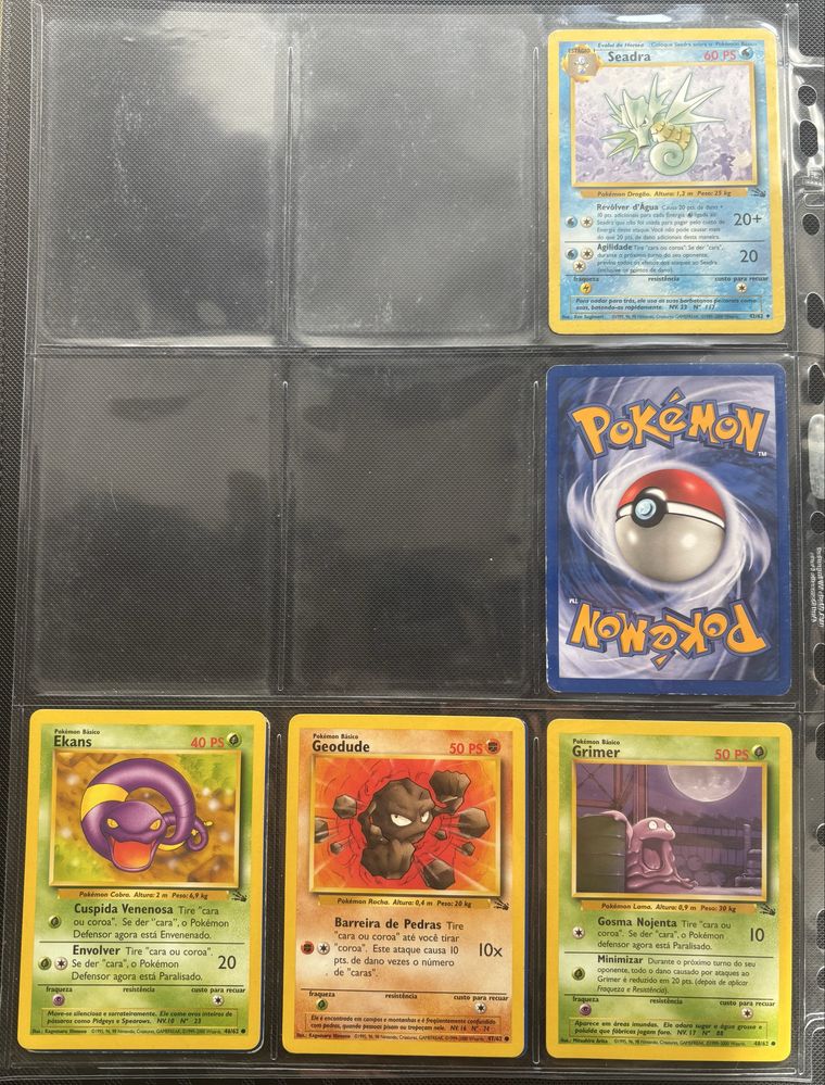 Cartas Pokemon Fossil portugues