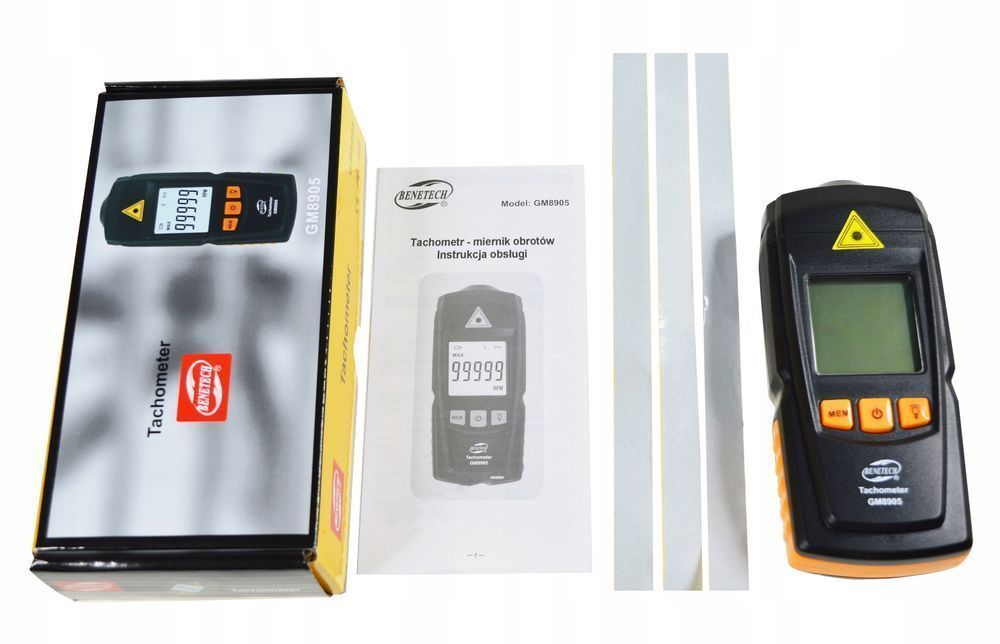 Tachometr Laserowy Miernik Obrotów 99999 Rpm Lcd