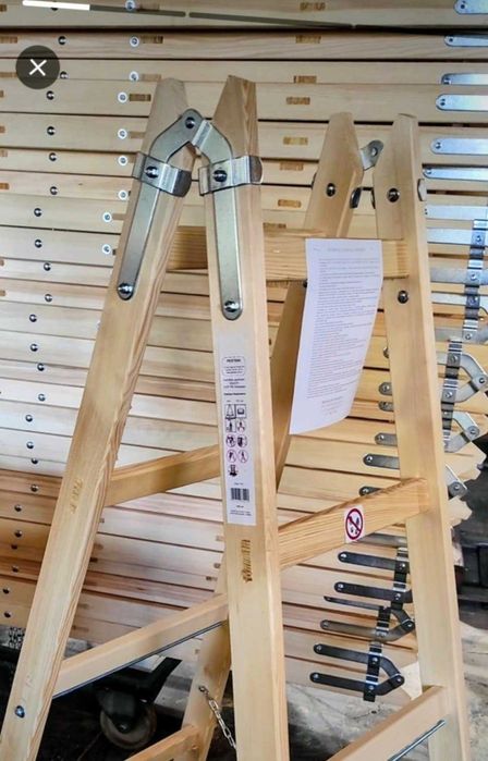 DRABINA rozstawna drewniana