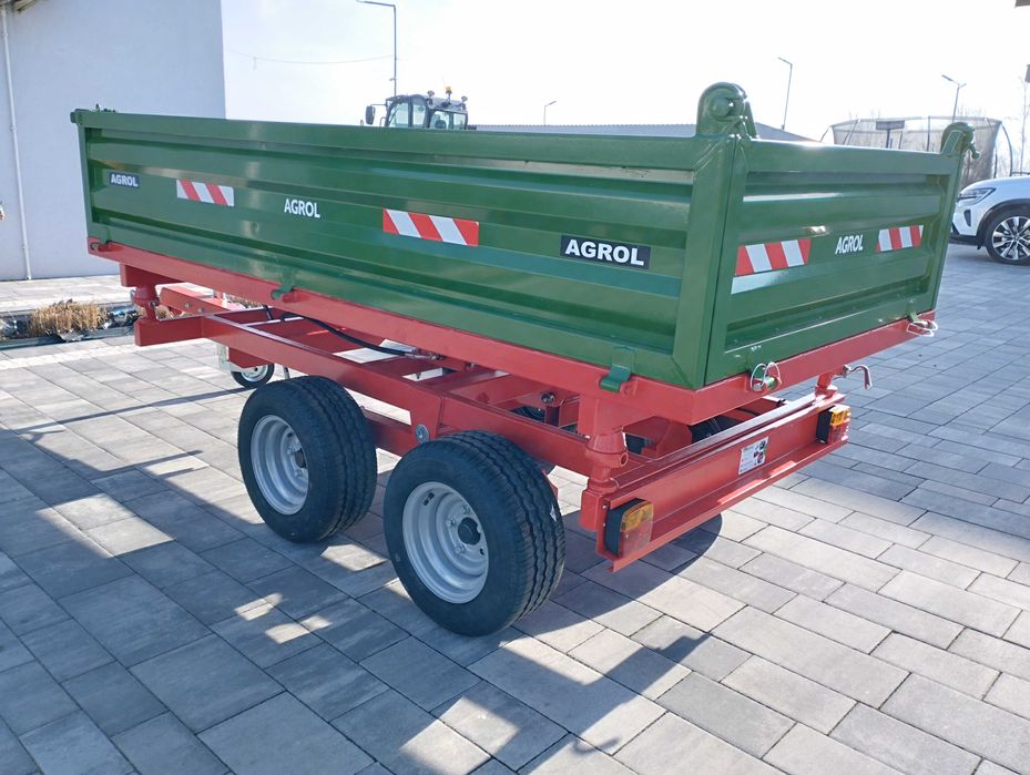 Rolnicza Przyczepa Dwuosiowa 2,5T Kiprowanie na 3 Strony Dowóz