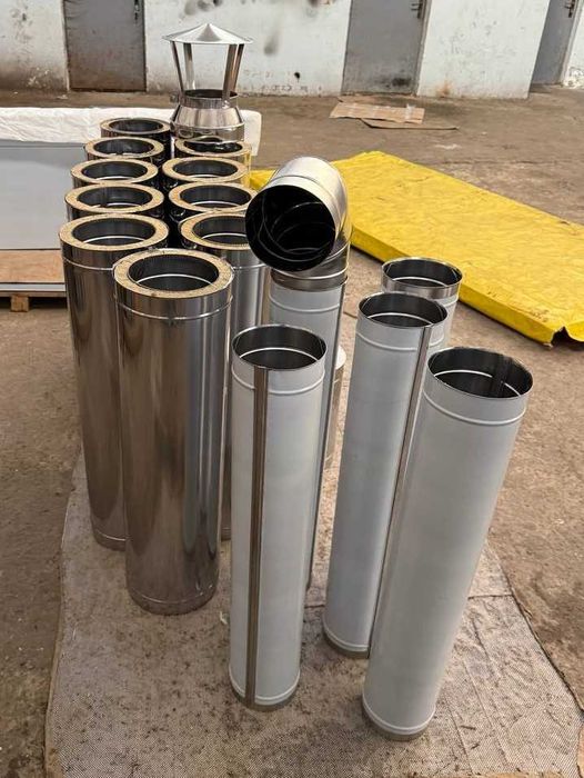 Димохід сендвіч, комін на котел, труба для димохода, нержавійка.