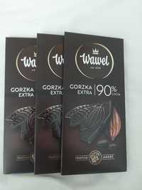 3x Czekolada Wawel extra gorzka 100g 90% kakao
