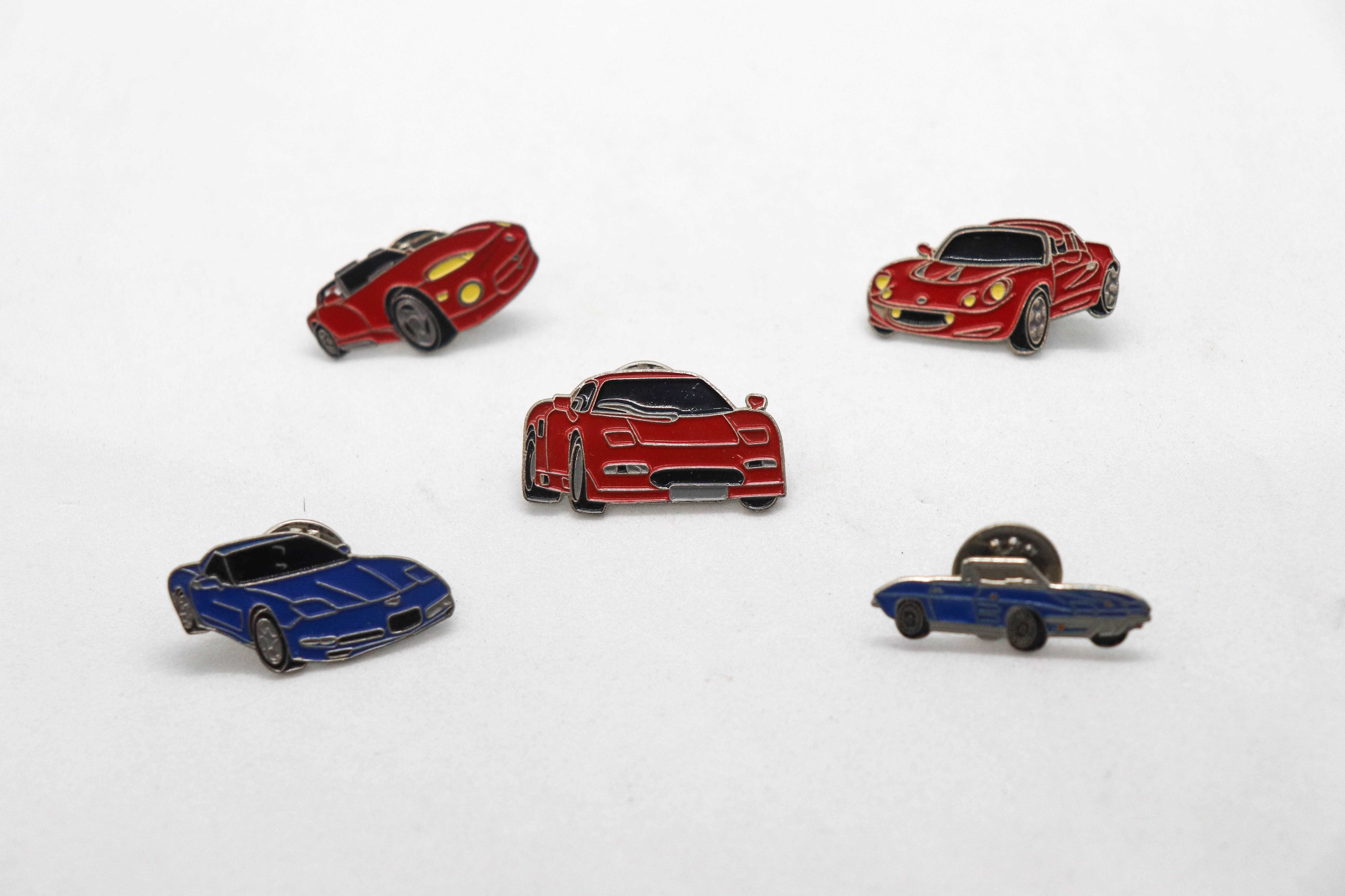 5 Pin´s Corvette C5, Stingray, Dodge Viper, Spectre R42, Lotus Elise