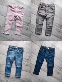 Zestaw komplet 4 pack spodnie jeansy Zara Rozm. 98