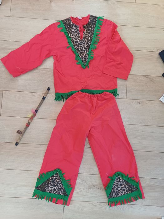 3 sztuki Strój karnawałowy wojownik indianin 7-10 lat 140