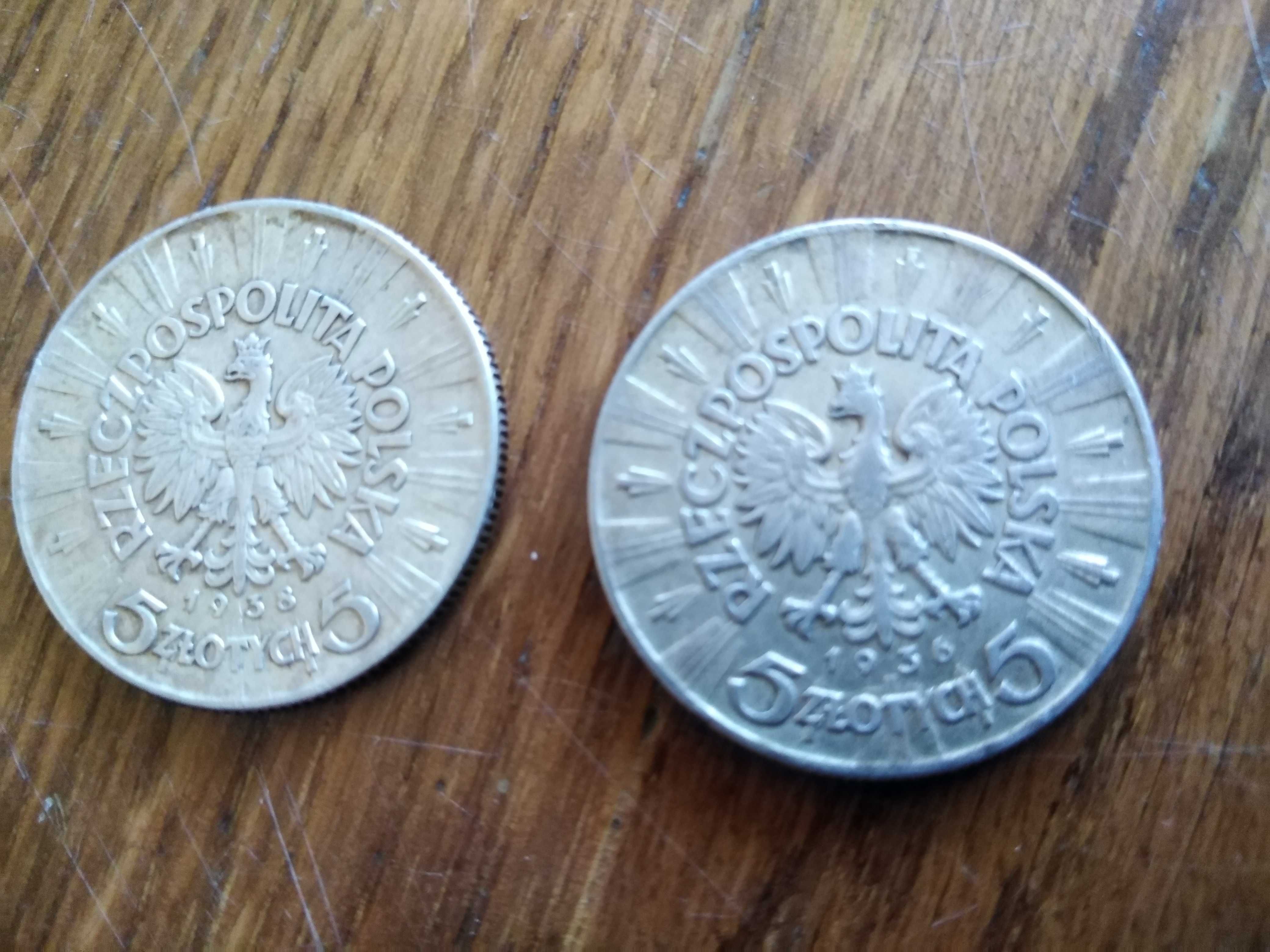 Monety srebrne z Piłsudskim lata między wojenne