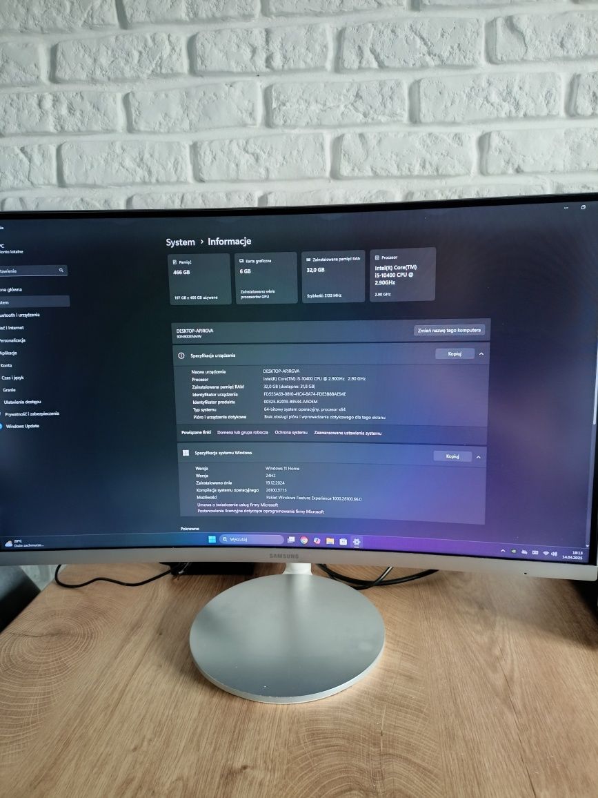 Komputer stacjonarny Lenovo IdeaCentre G5 + Monitor Samsung LC27F591