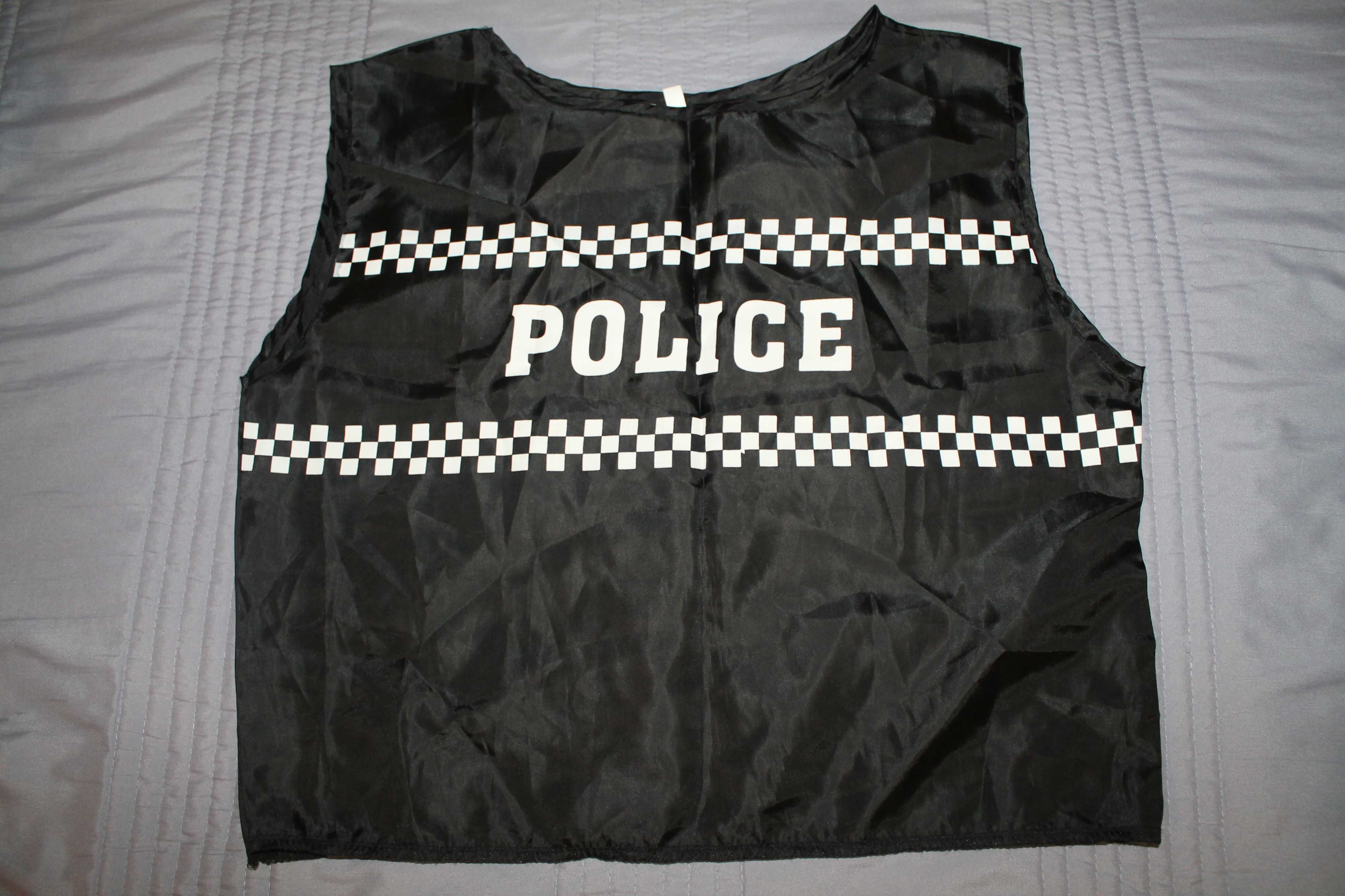 Дитячий карнавальний костюм Поліцейський, зріст 110-120 см, чорний.