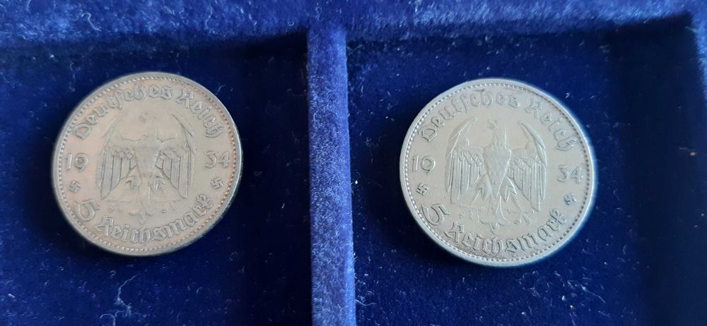 5 marek - Kościół - Niemcy - 1934 rok - A , 2 szt
