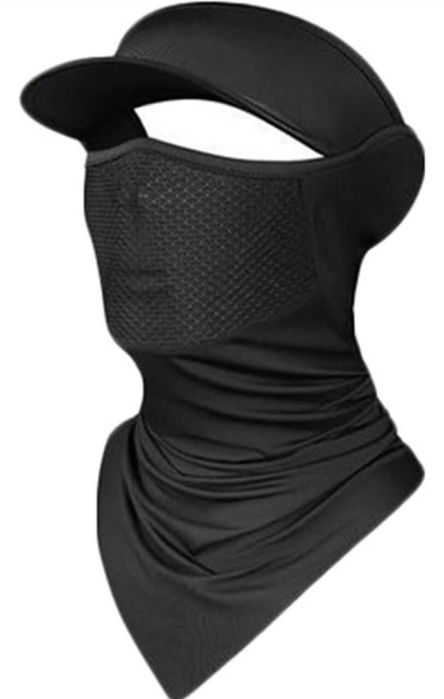 Bandana maska komin chusta daszkiem twarz damska męska czarna sportowa