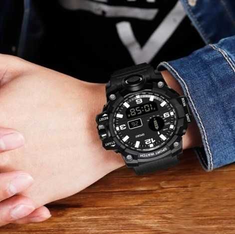 Męski zegarek LED - odporny na wstrząsy styl militarny