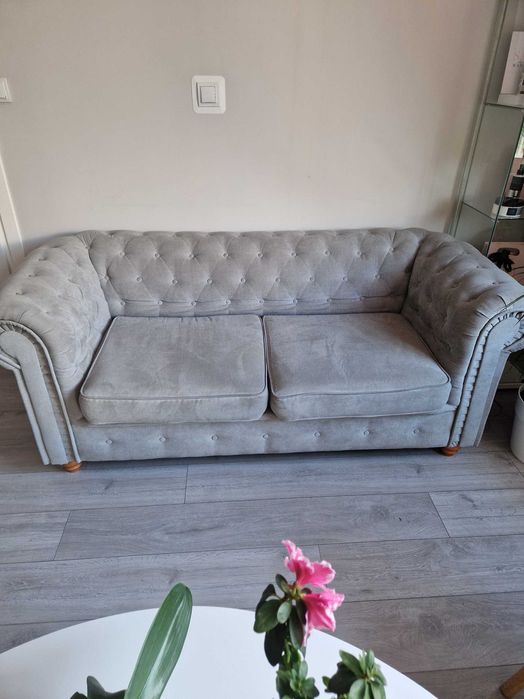 Sofa 2- osobowa szara