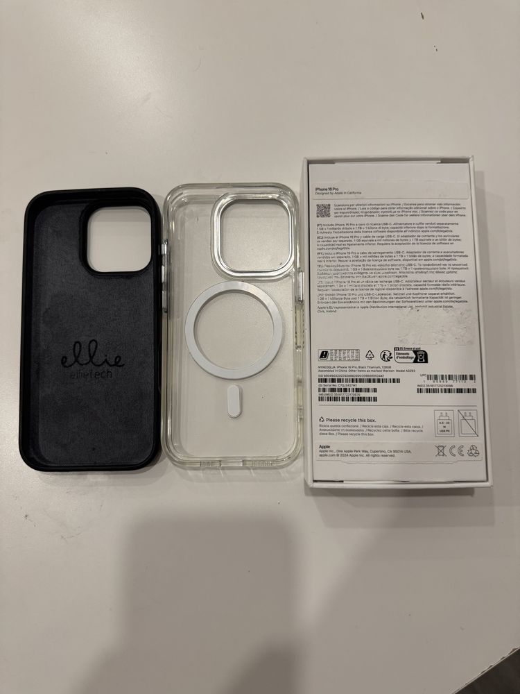 Caixa iphone 16 pro + capas