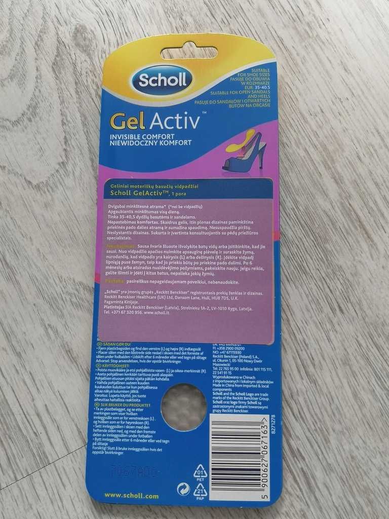 Scholl GelActiv Open Shoes rozmiar 35-40.5