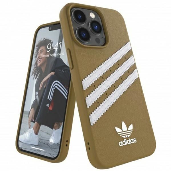 Pokrowiec Adidas OR Moulded PU na iPhone 13 Pro Max 6,7" Beżowo-Złoty