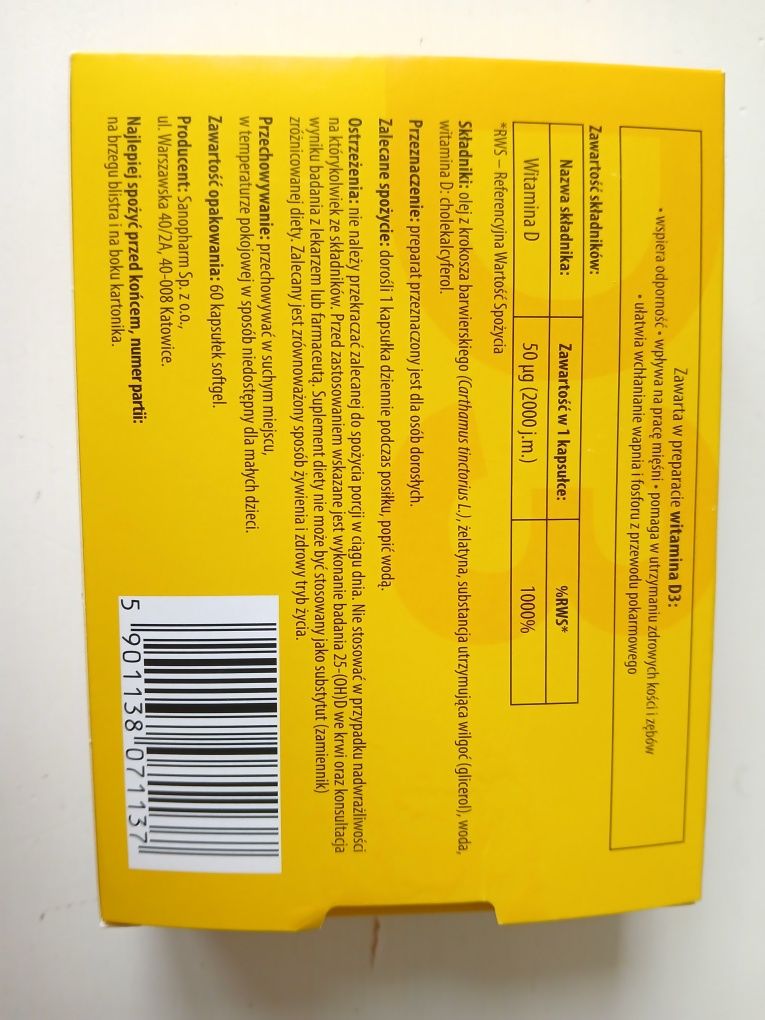 Sanovit D3 - witamina D3 2000 j.