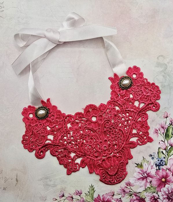 Koronka gipiura koronkowy naszyjnika kolia choker Fashion Jewelry