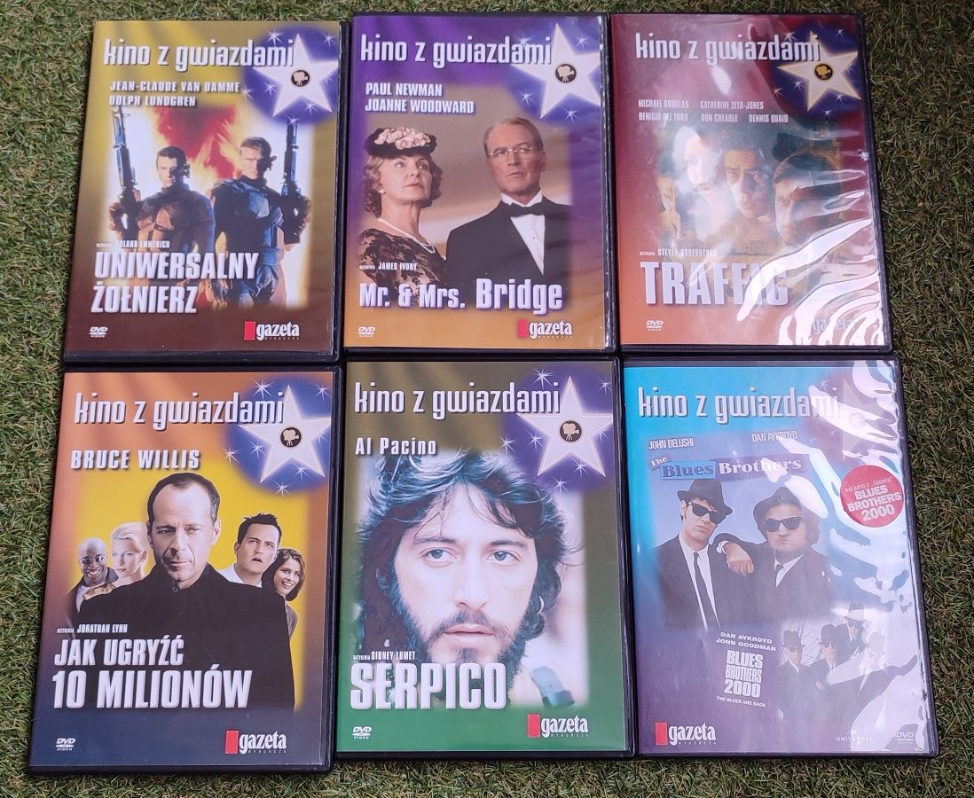 Kolekcja filmów DVD,, kino z gwiazdami " 6-szt