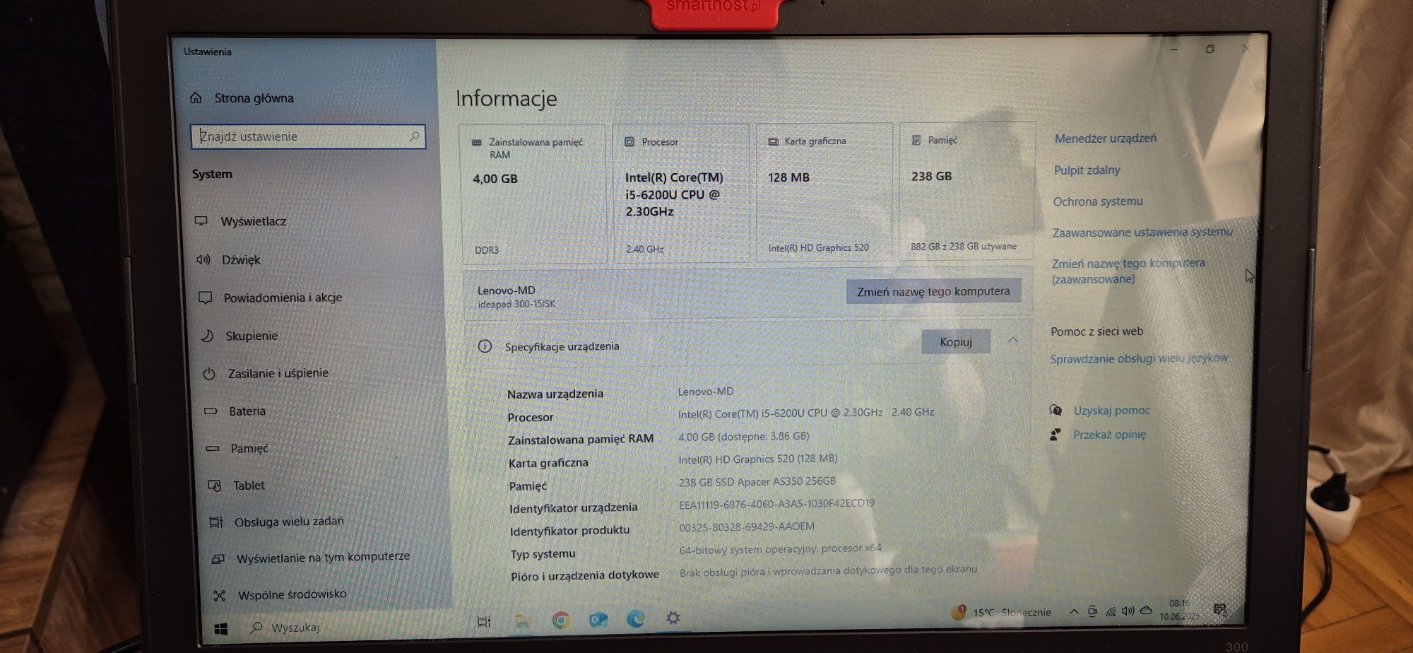 Laptop Lenovo Ideapad 300, Windows 10, Microsoft Office 2021