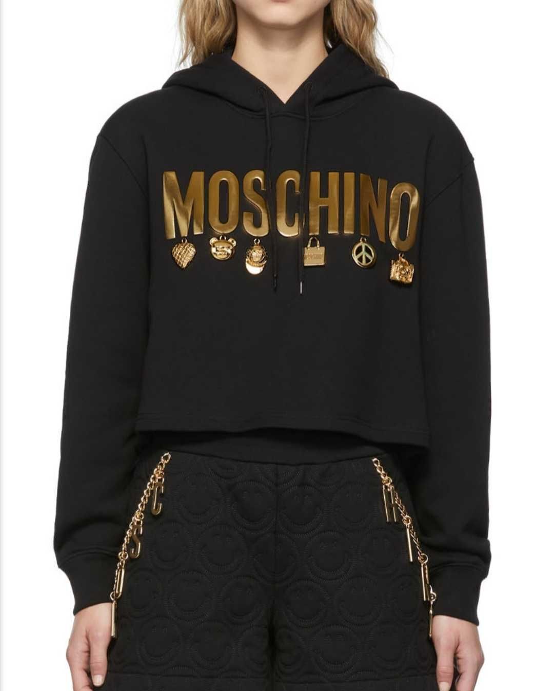 Camisola com capuz Moschino