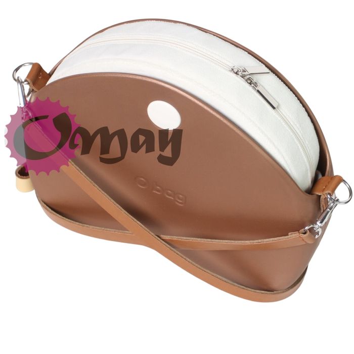 Kremowy organizer do OBAG MOON LIGHT Welur Latte wkład 2kieszenie OMAY