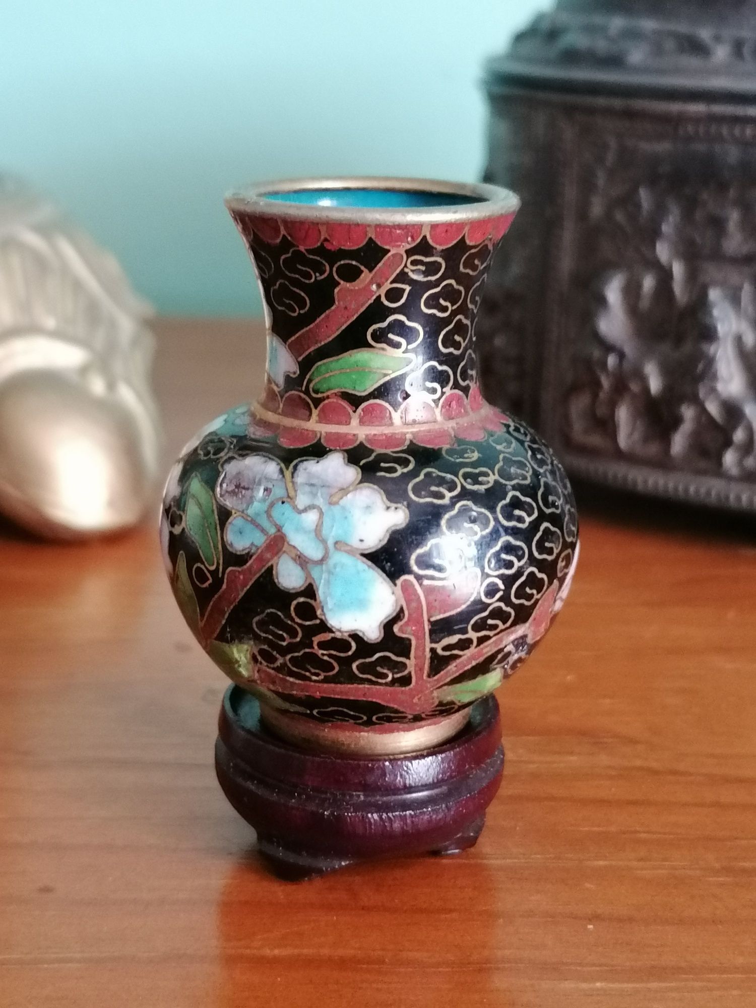 Jarrinha Cloisonne com peanha