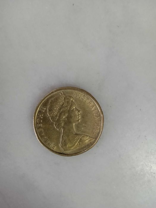 Moeda 1 dólar australiano de 1984.