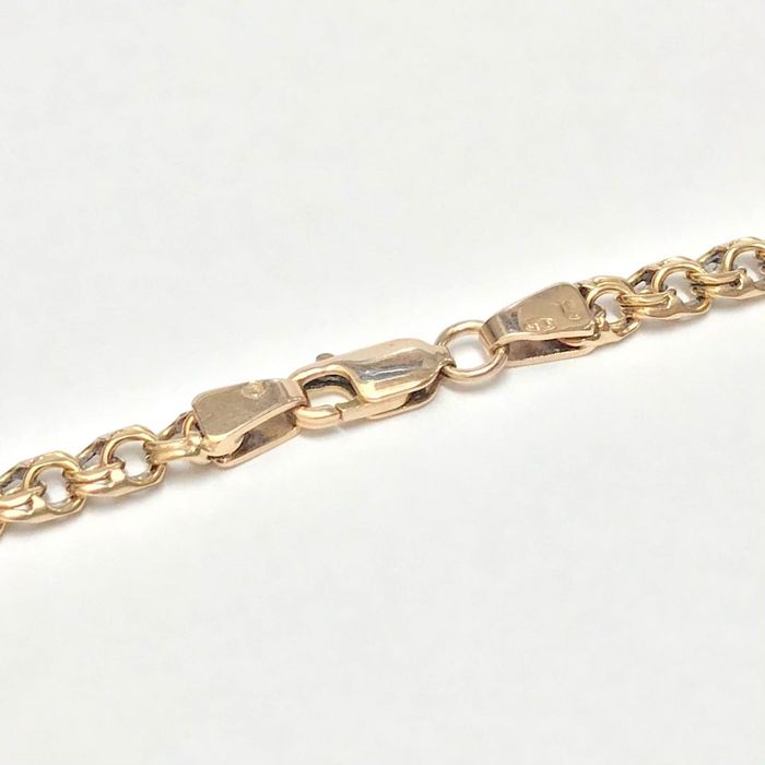 Złoty ŁAŃCUSZEK męski 14K piękny GARIBALDI 55cm