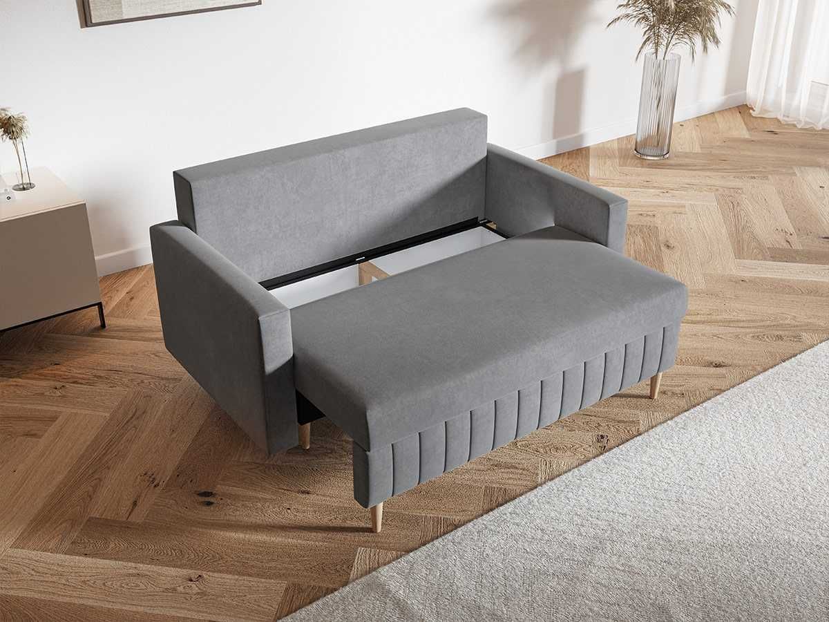 Sofa rozkładana z funkcją spania skandynawska 160 cm Scandi