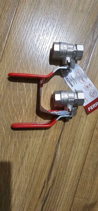 Zawór kulowy FERRO DN15 1/2" GW/W,F-COMFORT - nowy