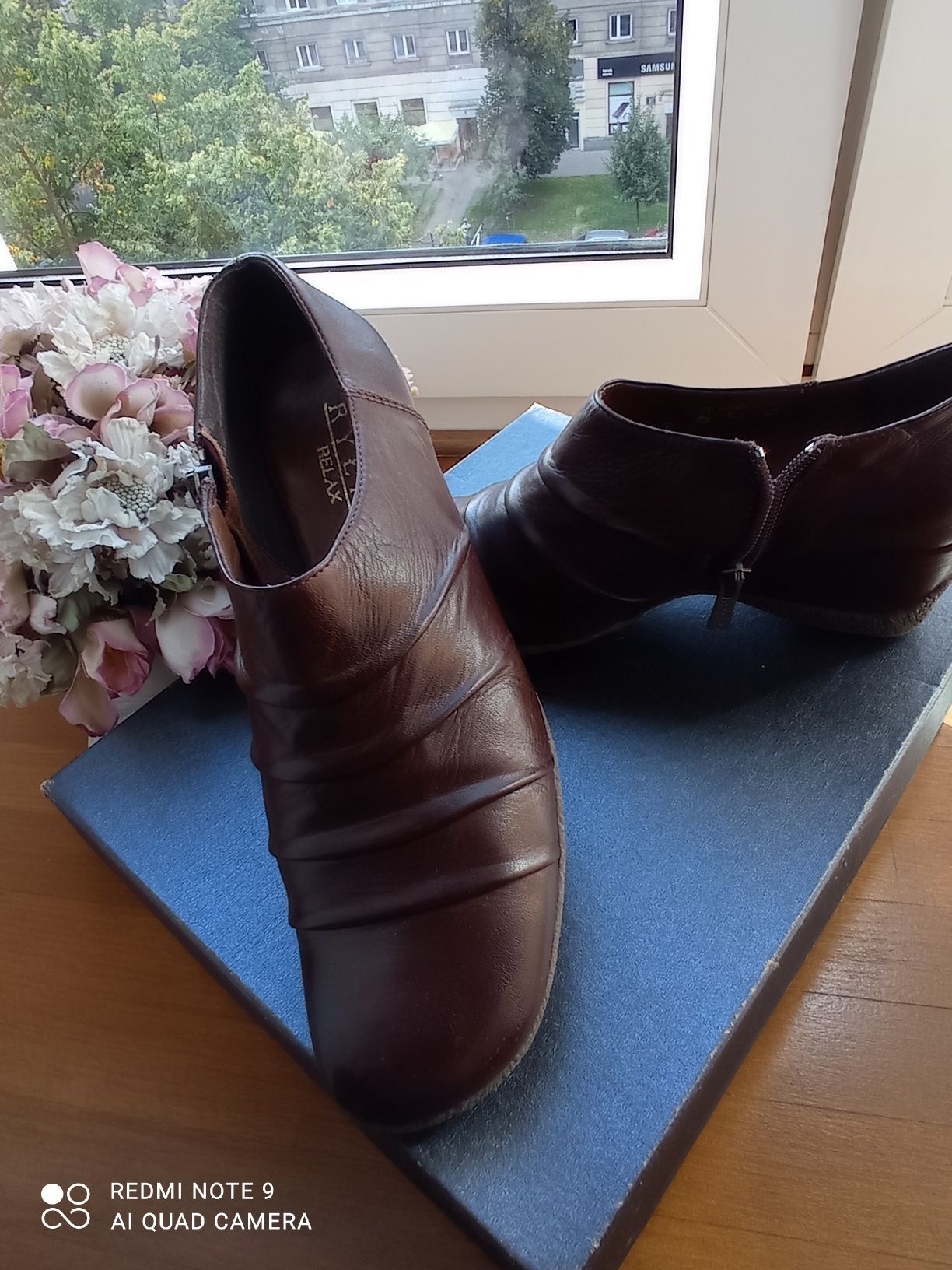 Skórzane buty Ryłko w brązowym kolorze, rozmiar 37