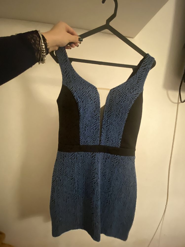 Vestido azul tecido grosso, Calvin Klein