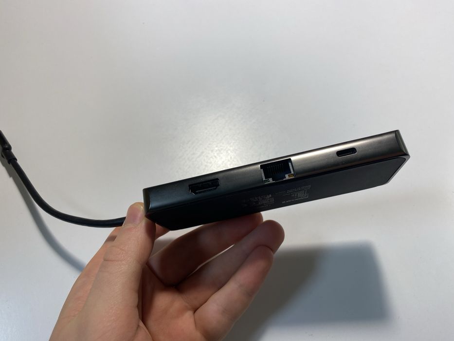 Usb-c хаб promate 9 in 1 з ethernet 1 гігабіт