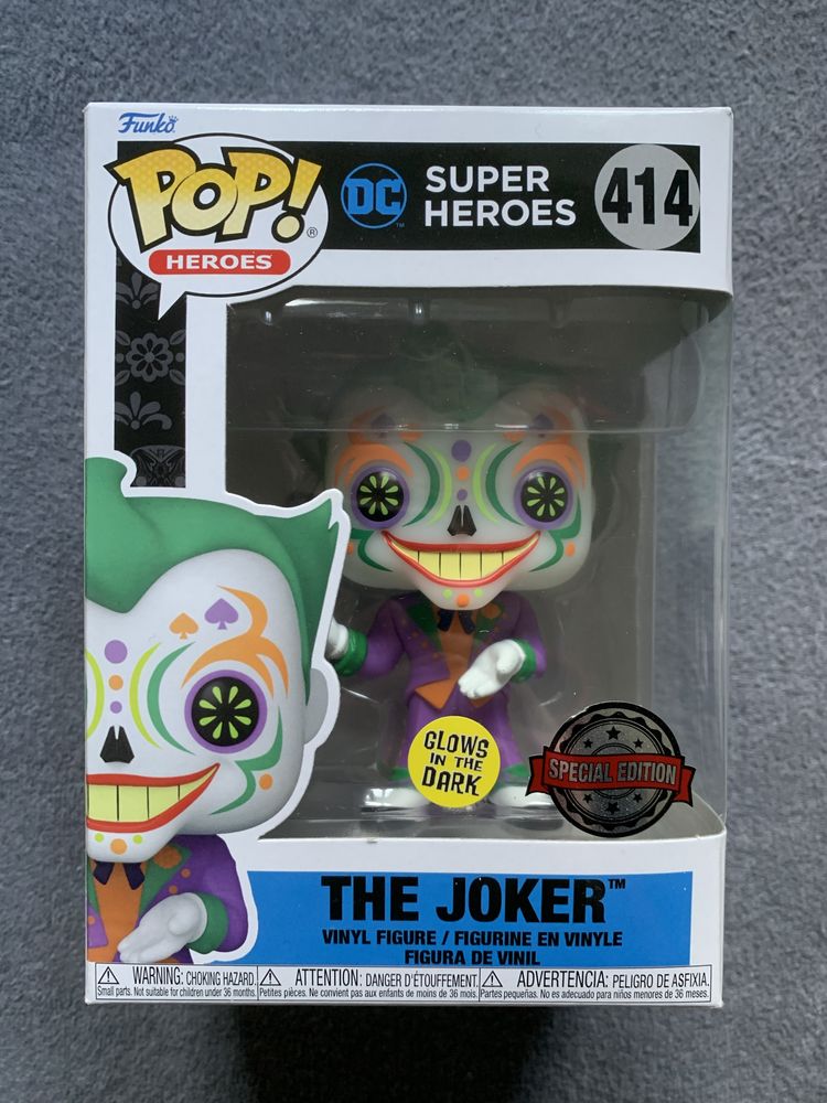 Funko POP The Joker 414 GITD Dia de los Muertos DC Super Heroes
