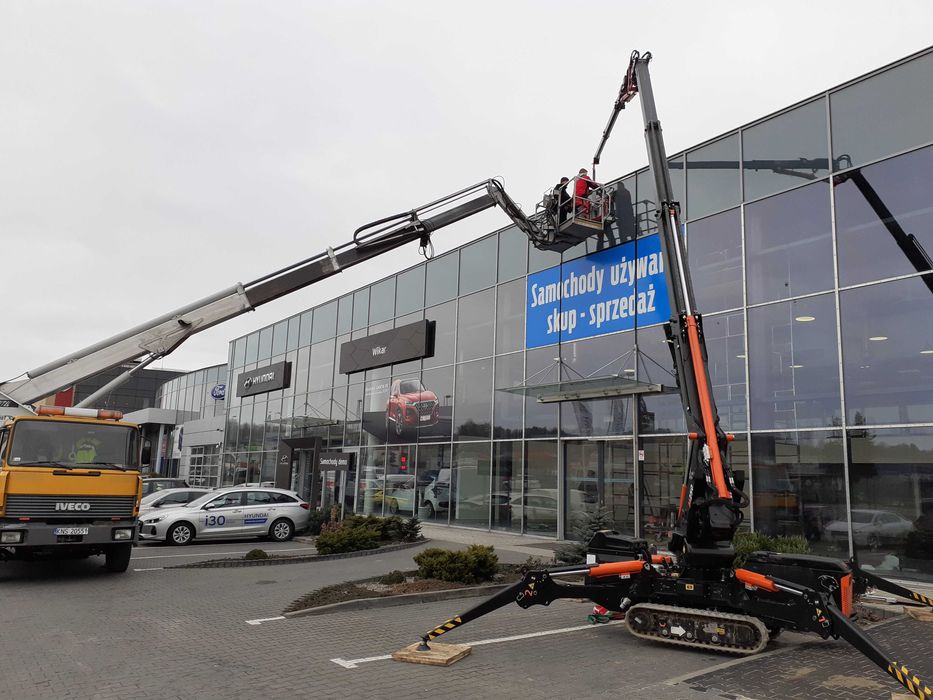 Mini Żuraw, BG LIFT M250, Dźwig, Pająk, Montaż - wynajem z operatorem.