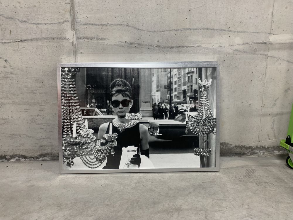 Quadro de poster de audrey hepburn - breakfast at tiffany’s