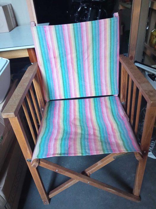 2 szt krzesło reżyserskie składane z podłokietnikami kamping