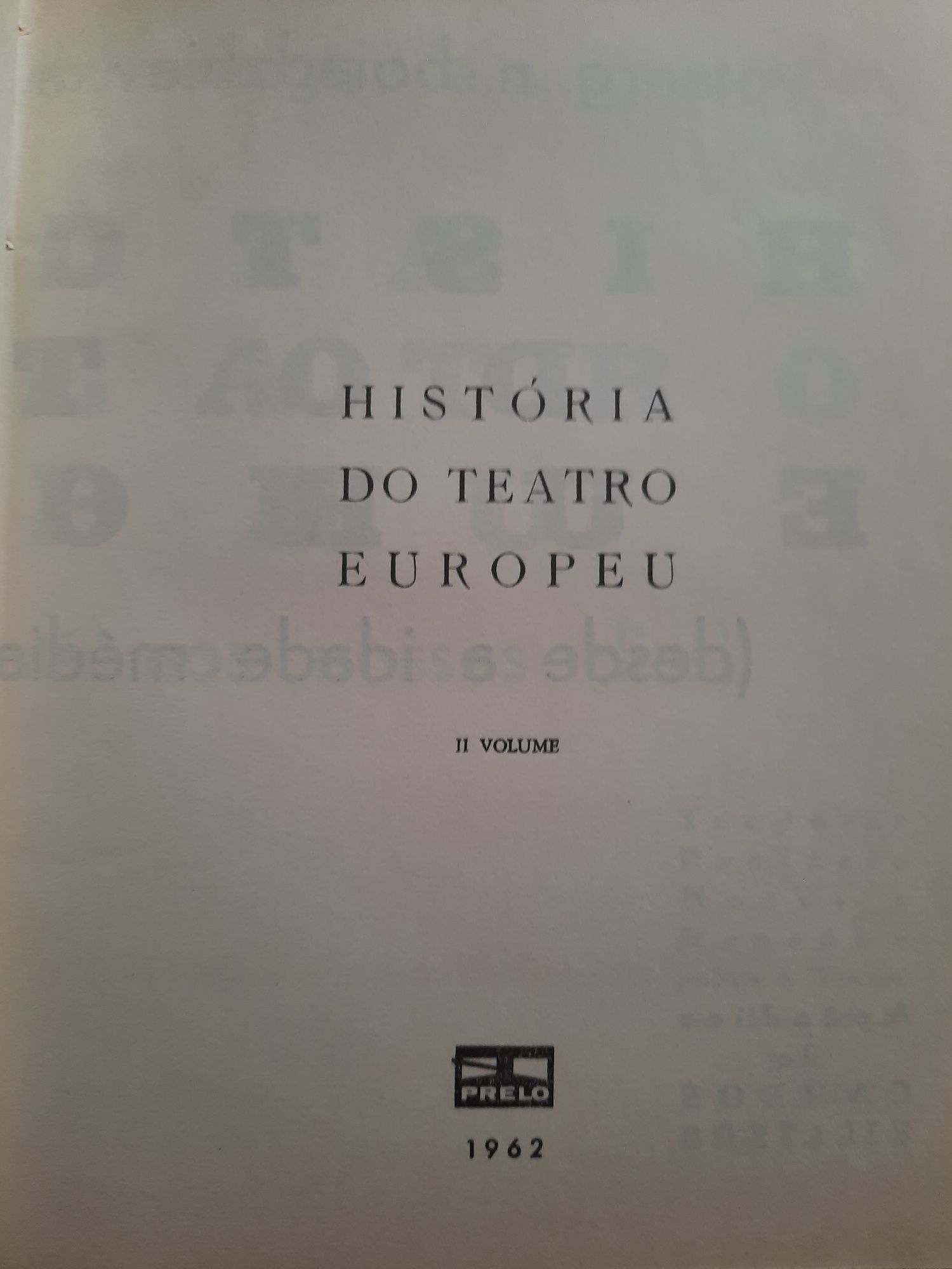 História do Teatro Europeu