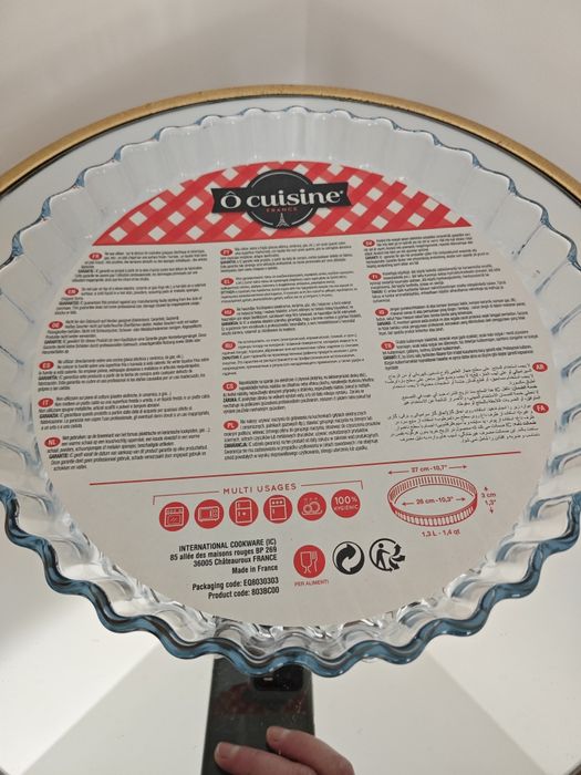 Tarteira em vidro nova